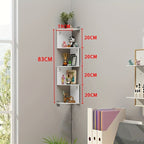 Floating Corner Wall Shelf 3 or 5-Tier, Wall Mounted Storage Rack for Living Room, Bedroom, Kitchen, Bathroom & Office, Easy Install Decorative Corner Shelves, White or Black, 1 or 2 Pieces