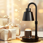 Metal Adjustable Candle Warmer Lamp with Timer – Height Adjustable Wax Melt Warmer for Jar Candles, Flameless Home & Bedroom Decor, Housewarming & Birthday Gift for Moms (Bulb Not Included)