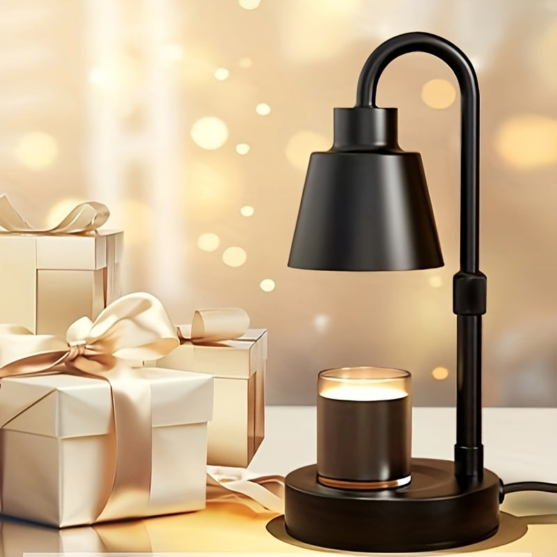 Metal Adjustable Candle Warmer Lamp with Timer – Height Adjustable Wax Melt Warmer for Jar Candles, Flameless Home & Bedroom Decor, Housewarming & Birthday Gift for Moms (Bulb Not Included)