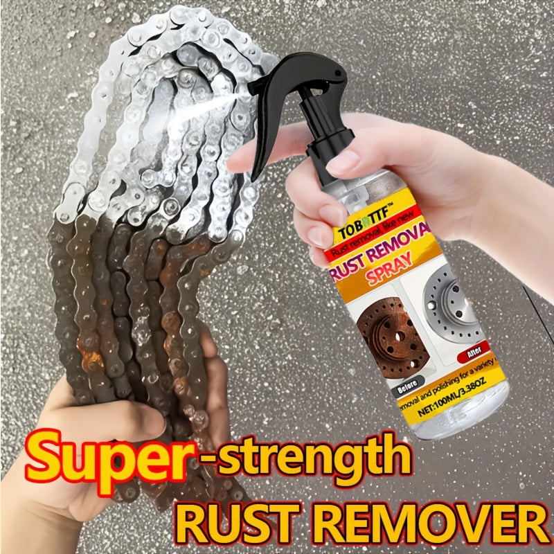 Glycerin-Based Heavy-Duty Rust Remover Spray 3.4oz – No-Residue Formula for Chrome, Iron, Alloy & Steel | Automotive, Hardware Tools & Kitchenware Rust Removal