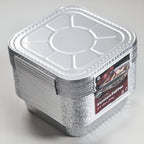8x8 Aluminum Cake Pans 30 Pack with Lids – Disposable 8 Inch Square Foil Baking Pans for Cakes, Brownies, Freezing & Meal Prep