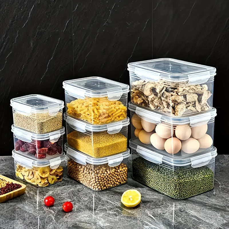 Food Storage Containers Set 6-Piece BPA-Free with Drain Baskets & Lids - Leak-Proof Freezer-Safe Crisper Boxes for Fruits, Vegetables & Meal Prep Leftovers, Reusable Kitchen Organizers