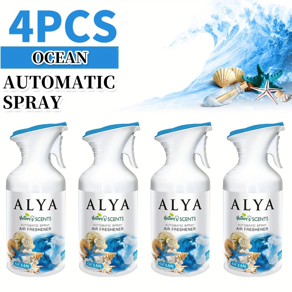 6-Scent Automatic Air Freshener Refills 8.45 oz – Lavender, Vanilla, Cool Linen, Ocean, Magnolia & Mixed Berries Odor Eliminator Spray for Home Bathroom Car Office Closet, 1pc or 4-Pack