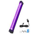 UV LED Blacklight Bar 12.6 Inch USB 5V 385-400nm Black Light Strip with Switch for Halloween Party Decoration, Stage Lighting, Club Disco, Christmas, Valentine's Day - 2 Pack & Single Options