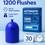 Cute Whale Toilet Tank Cleaner – Automatic Blue Freshener & Deodorizer Tablets, 1200 Flushes, Pine Scent, Fun Bathroom Accessory for Ceramic Toilets – Drop-In Tank Toilet Cleaning Tablet