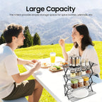 Foldable Cooling Rack 4-Tier Baking Wire Rack with 20pcs Parchment Paper – Collapsible Roasting Grilling Rack for Oven, Camping & Picnic