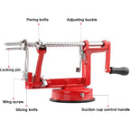 Apple Peeler Corer Slicer Spiralizer 5-in-1 Heavy Duty Cast Iron with Suction Base – Fruit & Vegetable Peeler for Apples, Potatoes & Pears, Pie Making & Thanksgiving Baking Tool