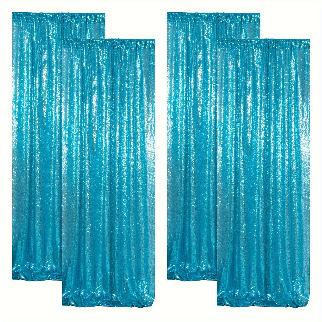 Sequin Backdrop Curtains – Glitter Party & Wedding Background Panels, 2ft×8ft per Panel, 4/6/8 Panel Sets, 29 Colors for Birthday, Stage, Bridal & Event Decor