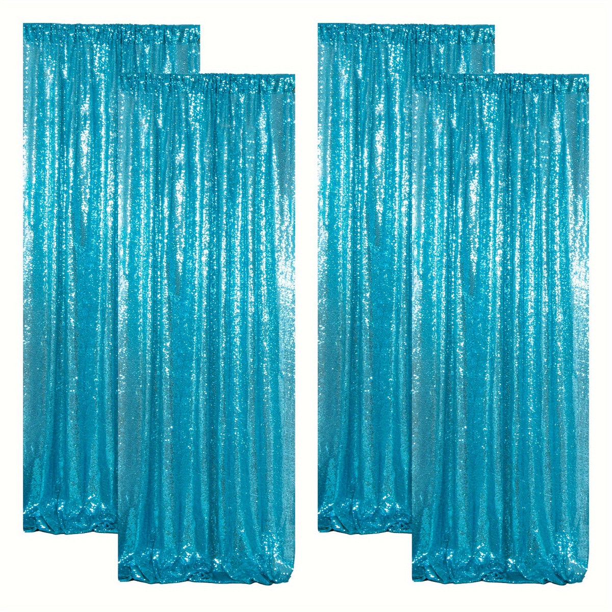 Sequin Backdrop Curtains – Glitter Party & Wedding Background Panels, 2ft×8ft per Panel, 4/6/8 Panel Sets, 29 Colors for Birthday, Stage, Bridal & Event Decor