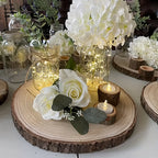 Wood Candlesticks 30pcs Natural Wood Grain Rustic Country Style for Wedding Birthday Party Anniversary Table Centerpiece Family Home Decoration