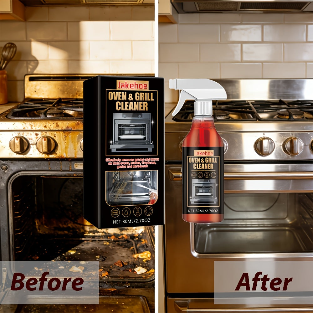Stove & Oven Foam Cleaner Spray – Heavy-Duty Grease & Old Dirt Remover for Ovens, Grills & Kitchen Surfaces, Citric Acid Formula, Odor Eliminator, Hassle-Free Clean