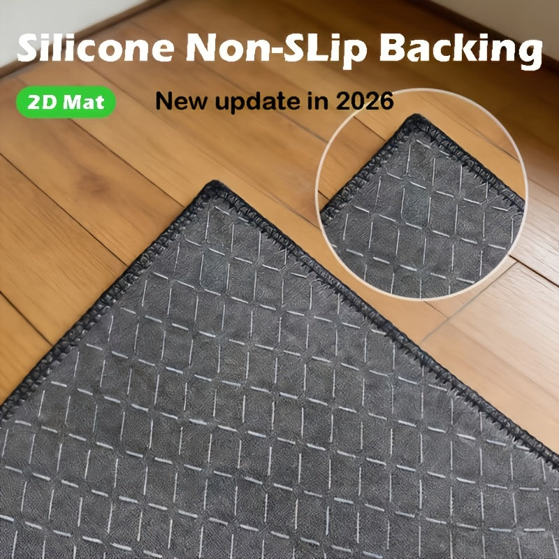 Welcome Mat Green Frog Pattern Indoor Outdoor Doormat – Anti-Slip Backing Edge Locking Entryway Rug for Living Room & Home Decor | Multiple Sizes