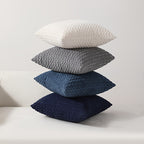 Velvet Cushion Covers – Set of 4 Soft Double-Sided Modern Throw Pillow Covers for Sofa, Couch, Bed & Chair, Machine Washable Decorative Pillowcases for Living Room & Bedroom