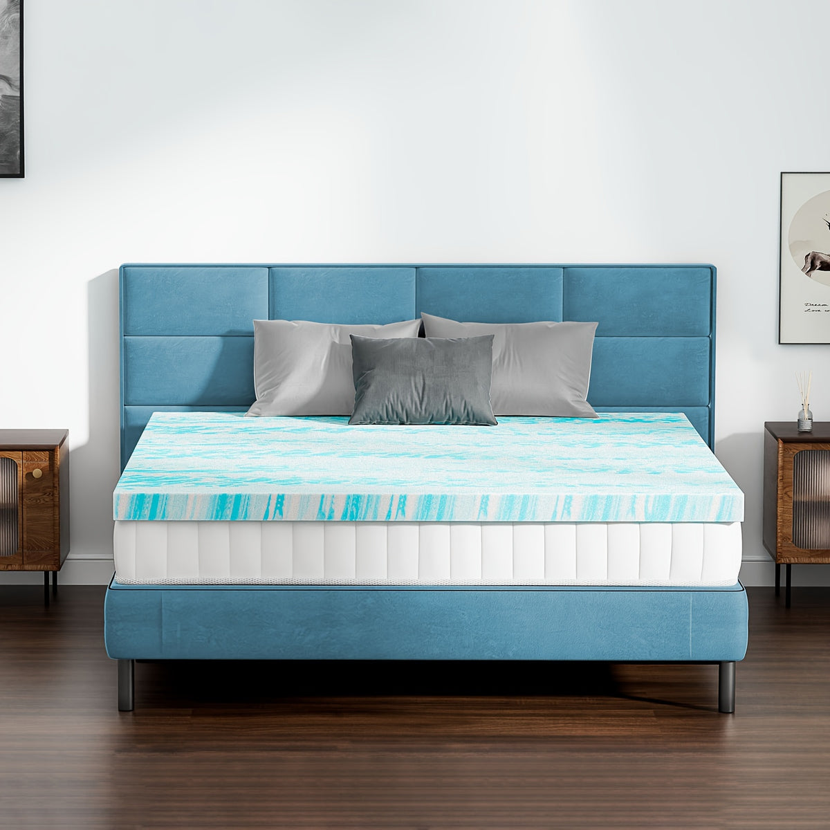 Memory Foam Mattress Topper CertiPUR-US Certified | Cooling Gel | 2" 3" 4" Thick | Standard & 5-Zone | Twin Full Queen King Cal-King