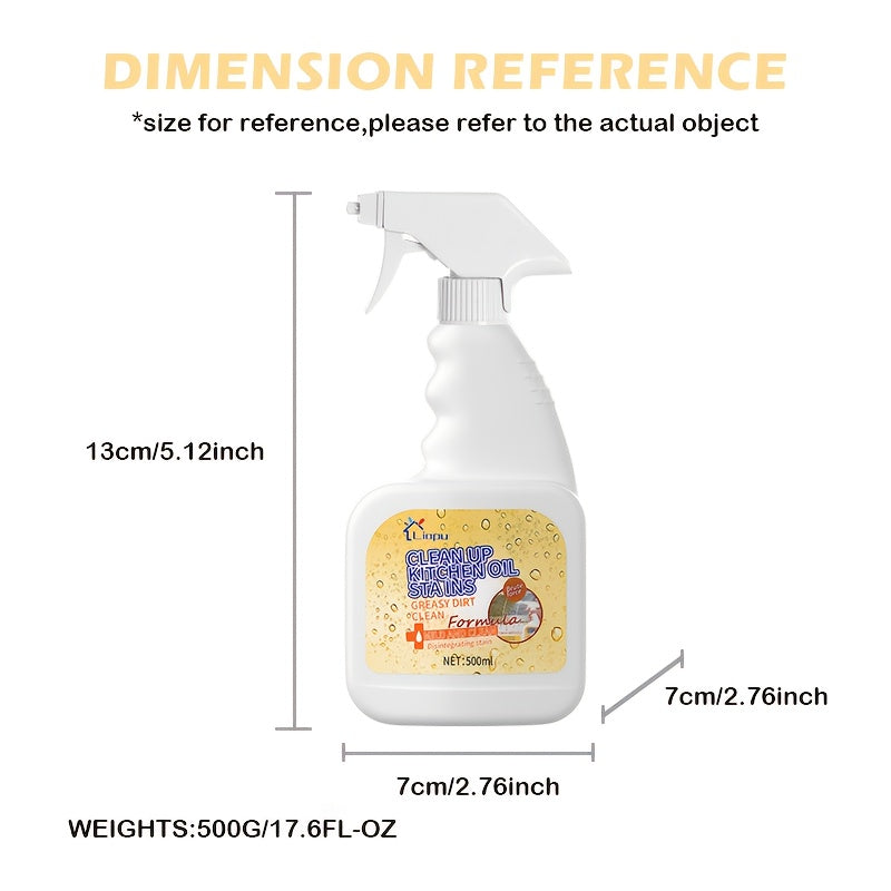 Kitchen Range Hood Degreaser Spray – Heavy Duty Oil Stain & Grease Remover for Range Hood, Stovetop, Oven & Metal Surfaces, Smoke Residue Cleaner, Unscented Strong Degreasing Cleaning Agent