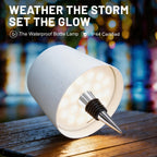 Wireless LED Bottle Lamp Touch Control USB Rechargeable 2400mAh IP44 Waterproof 3-Color Mood Light for Bedroom Bar Party Wedding Garden – Cordless Bottle Stopper Night Light