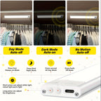 LED Motion Sensor Under Cabinet Lights USB-C Rechargeable - 3 Color Temperatures, Adjustable Brightness, Magnetic Stick-On, for Kitchen Cabinet Closet Wardrobe Stairs | Nuvia Haven