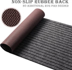 Runner Rug for Hallway Entryway Kitchen – Indoor Outdoor Non-Slip Rubber Backing, 200+ Custom Sizes, 8 Colors, Stain Resistant Low Pile Carpet Runner