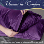 Bamboo Cooling Bed Sheet Set 4 Pcs - 2300TC Ultra Soft Breathable Deep Pocket Fitted Sheet Flat Sheet Pillowcases, Shrink Resistant All Season Bedding for Twin Full Queen King