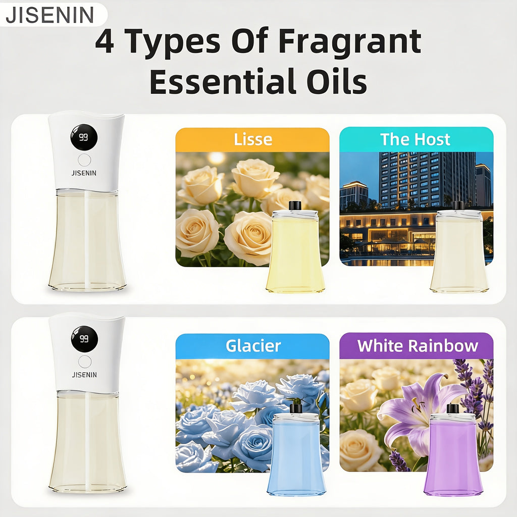 Aromatherapy Essential Oil Diffuser Humidifier 2000mAh Rechargeable Battery 6 Mist Settings 7 Color LED Waterless Auto-Off Bedroom Large Room Home Fragrance