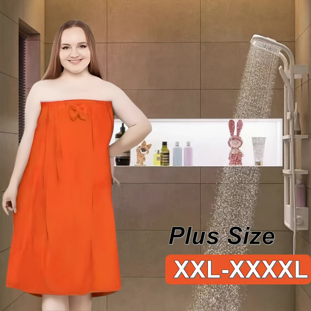 Coral Velvet Bath Wrap Towel Skirt & Dry Hair Hat Set with Pockets - Super Absorbent Machine Washable Spa Bathrobe Bag for Women Home Lounge Bedroom | Nuvia Haven