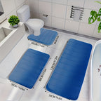 Plush Memory Foam Bath Mat Set 3 Piece – Soft Non-Slip Fast Absorbent Machine Washable Thickened Bath Rug for Bathroom, Shower, Kitchen & Bedroom – 9 Colors