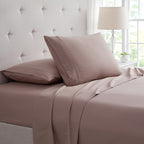 Bamboo Sheet Set 4-Piece 1800 Thread Count Deep Pocket – Soft Breathable Embroidered Bed Sheets Twin Full King, Wrinkle & Fade Resistant Microfiber Bedding Set
