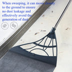 45-Inch Extra-Long Broom with Rubber Sweep & Unflagged Bristles – Stainless Steel Handle Floor Broom for Pet Hair & Debris, Hard Floors, Home & Office Sweeping