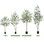 Tall Artificial Olive Tree 5/6/7FT Thick Trunk Indoor Faux Olive Plant with Lush Leaves & Berries for Living Room, Kitchen & Home Decor, Spring Summer Decoration