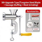 Manual Meat Grinder with Table Clamp – Heavy-Duty Stainless Steel Hand Crank Food Processor for Grinding Meat, Vegetables & Spices – No Electricity Required, Easy to Clean Kitchen Tool