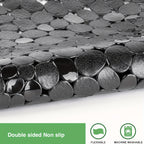 Non-Slip Bathtub Mat 27x14 Inch, Pebble Texture Suction Cup Shower Mat – Double-Sided Anti-Slip Soft PVC Tub Mat for Elderly & Kids, Machine Washable