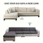 Leaf Jacquard Sofa Cover Set of 6 – High Elasticity Concubine-Style Sofa Cushion Cover with Elastic Band, Easy Install Removable Washable Furniture Protective Cover, Valentine's Day Home Decor