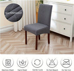 Stretch Jacquard Dining Chair Covers Set of 4 or 6 Removable Washable Polyester-Elastane Slipcovers – Chair Protector for Kitchen Home Hotel Restaurant, Valentine's Day Home Decoration