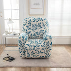 Recliner Slipcover Set of 4 with Side Pocket, Extra Large Jacquard Stretch Furniture Protector Cover, Elastic Band Closure, 92% Polyester All-Season Recliner Chair Cover for Living Room, 10 Patterns