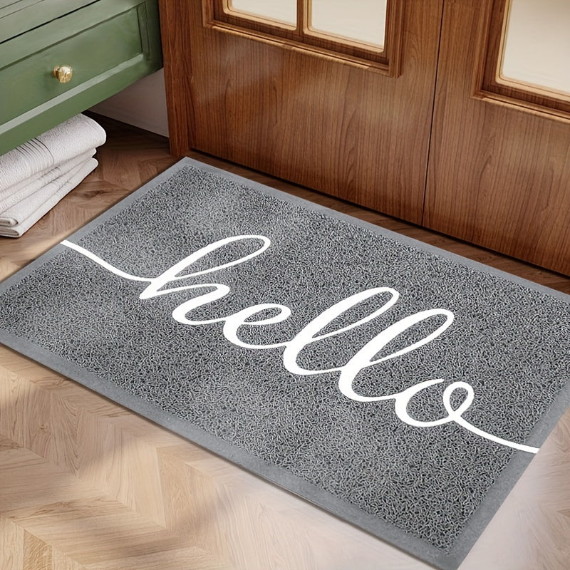 Non-Slip Absorbent Door Mat Indoor Outdoor Entrance Welcome Mat with Rubber Backing, Easy Clean Scrape Shoe Mud Rug for Front Door Patio