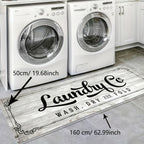 Laundry Room Rug Non-Slip Runner Washable Easy Clean Mat – Floor Protection for Washer Dryer Front, Laundry Area & Home | Multiple Sizes & Colors