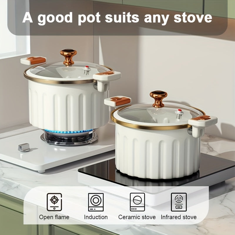 Enamel Stew Pot Large Capacity Non-Stick Dutch Oven with Double Handles for Family Gatherings, Holiday Parties & Everyday Cooking