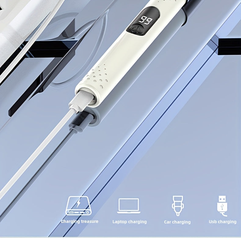 Electric Nose Hair Trimmer USB Rechargeable Unisex - Stainless Steel Painless Trimmer for Nose Ear Eyebrow Hair, Portable Grooming Tool Men Women, Green