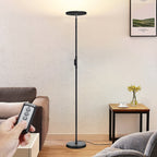 30W LED Torchiere Floor Lamp with Remote & Touch Control - 2400LM 3 Color Temperatures Modern Standing Pole Uplight for Living Room Bedroom Office, Black
