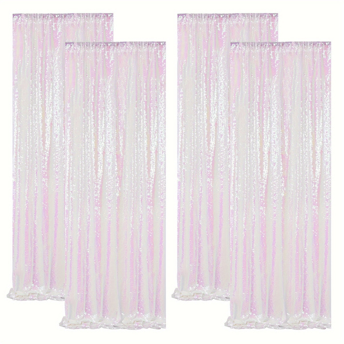 Sequin Backdrop Curtains – Glitter Party & Wedding Background Panels, 2ft×8ft per Panel, 4/6/8 Panel Sets, 29 Colors for Birthday, Stage, Bridal & Event Decor