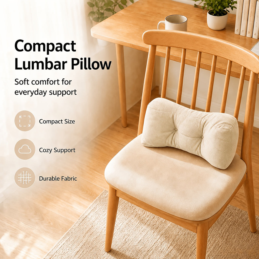 Lumbar Support Pillow Adjustable Back Cushion for Office Chair, Home, Travel & Student Dormitory – Machine Washable Ergonomic Lumbar Pillow Gift