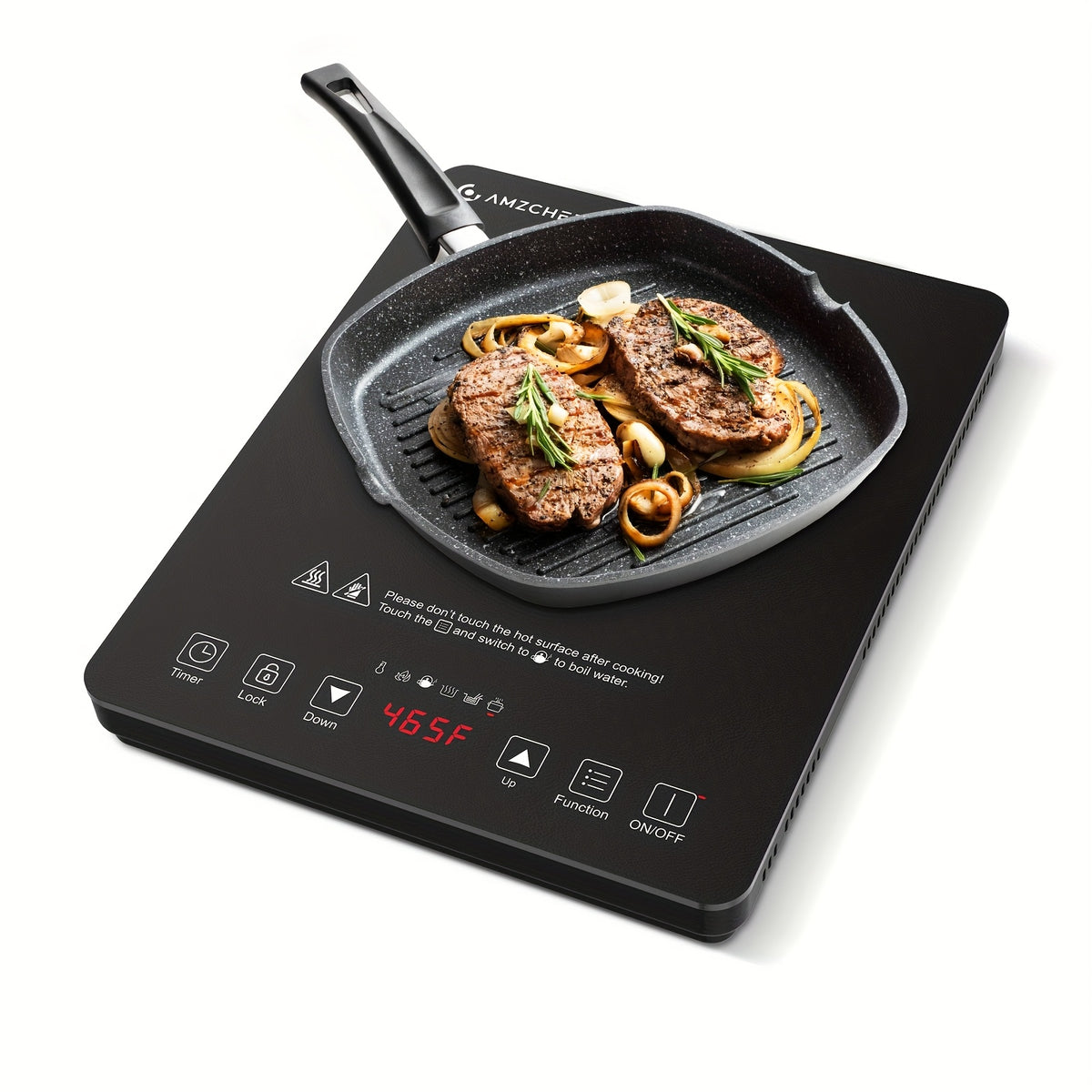 1800W Induction Cooktop Single Burner Countertop Cooker with Intelligent Touch Control, Multi-Level Power, Timer & Overheating Protection — Portable Induction Stove for Home, Dorm & Gifting, Black
