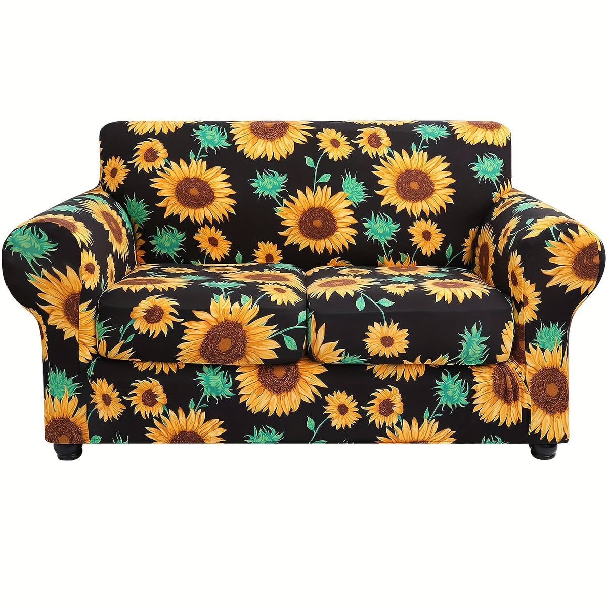 Boho Floral Sofa Slipcover Set with Separate Seat Cushion Covers – Washable Stretch Couch Cover for Armchair Loveseat Sofa, Drawstring Fit, Pet Friendly, 6 Colors