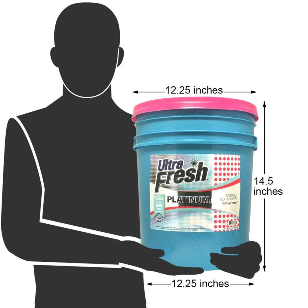 Ultra Fresh 6X Concentrated Liquid Laundry Detergent 5 Gallon with Pump, Up to 640 Loads HE Compatible All Machine Types, No Phosphates No Bleach, 4 Scent Options