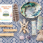 Floraeva Home Cleansing & Incense Gift Set – White Sage, Palo Santo, Abalone Shell, Crystal Stone, Incense Feathers & Stand for Home Protection, Positive Energy, Spiritual Decor & Holiday Gifting
