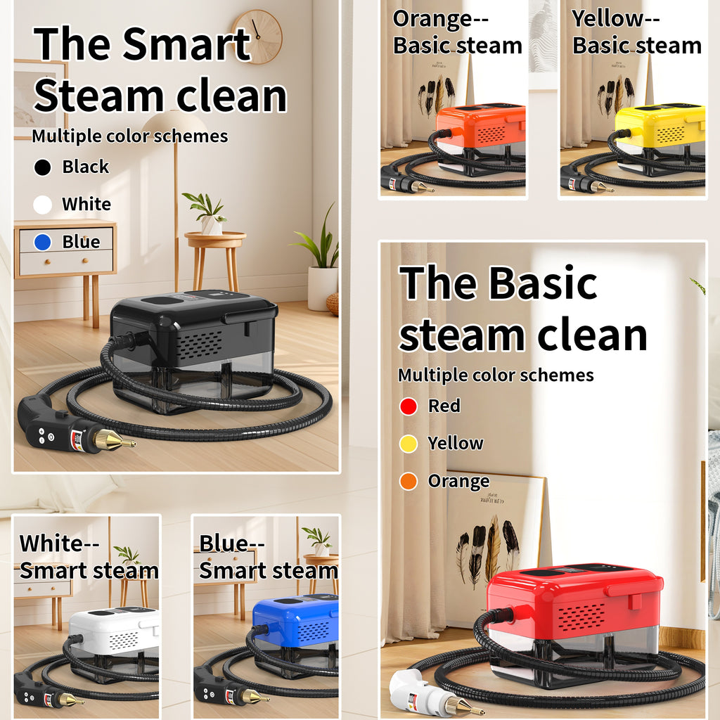 Portable Steam Cleaner 2500W High-Temperature High-Pressure Household Cleaner – 9-Speed Carpet & Floor Steam Mop with 1200ml Tank, Handle Switch, 3 Models: Basic, Upgraded & Intelligent