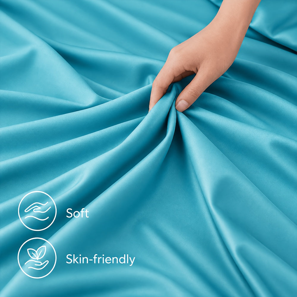 Cooling Bamboo Sheet Sets Deep Pocket 16 Inch Moisture-Wicking Breathable Soft 1800 Thread Count Fitted Sheet Twin Full Queen King All Season