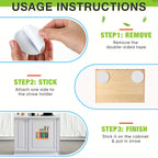 Wooden Straw Holder for Cabinet Door, Adhesive Tumbler Straw Organizer for Kitchen Counter & Cupboard, Acacia Wood Straw Dispenser Storage Container, Housewarming & Holiday Gift