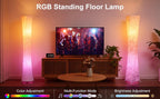 Smart RGB LED Floor Lamp with Music Sync App & Remote Control Dimmable Color Changing Standing Light for Living Room Bedroom Office