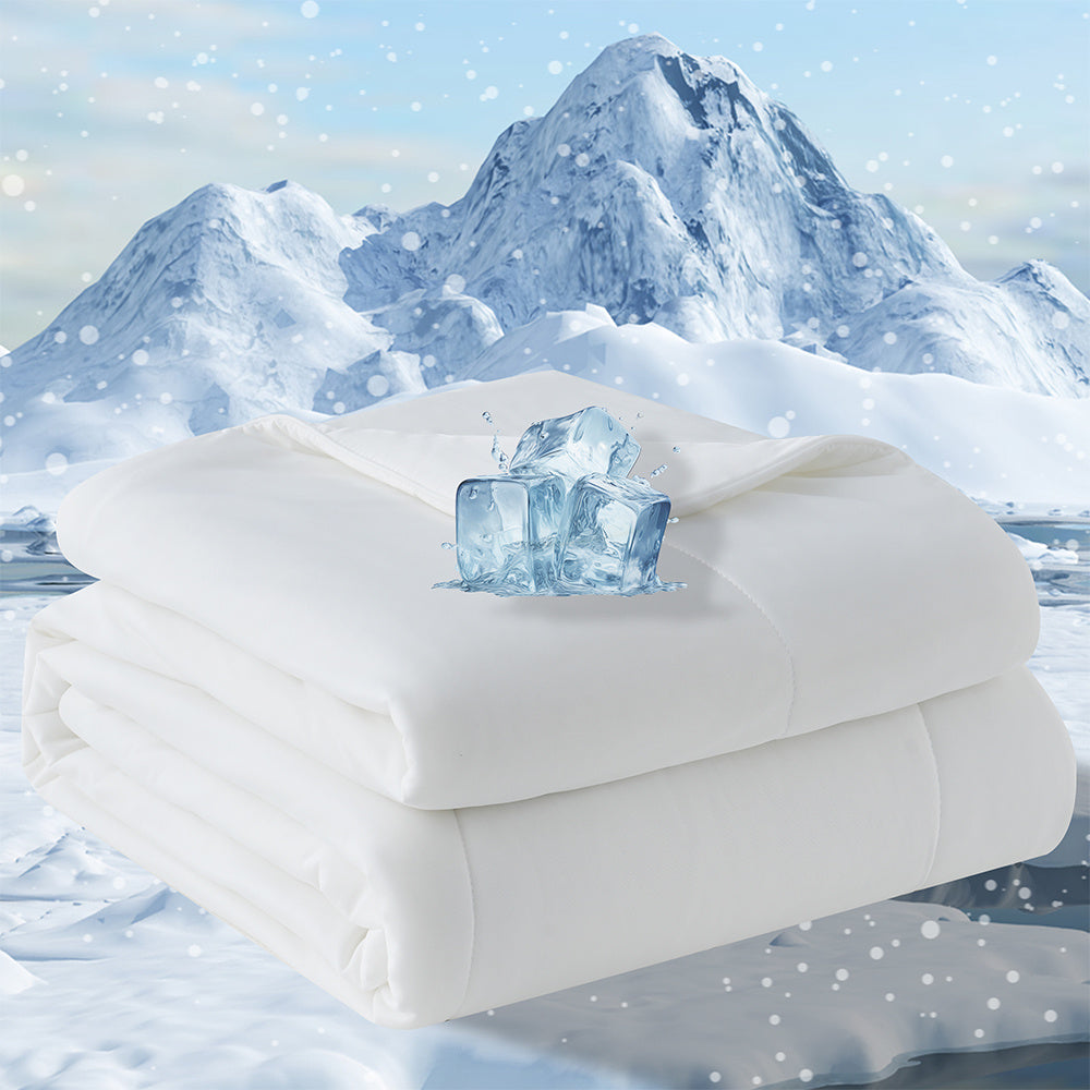 Cooling Blanket for Hot Sleepers – Breathable Lightweight Bedspread with Cooling Technology | All-Season, Machine Washable | Twin, Queen & King | White, Grey, Beige, Light Blue, Navy Blue